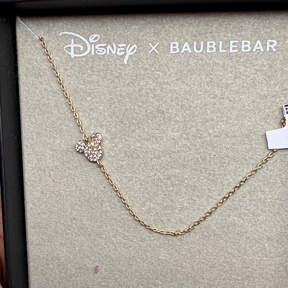 Disney x Baublebar Gold Mickey Mouse Necklace